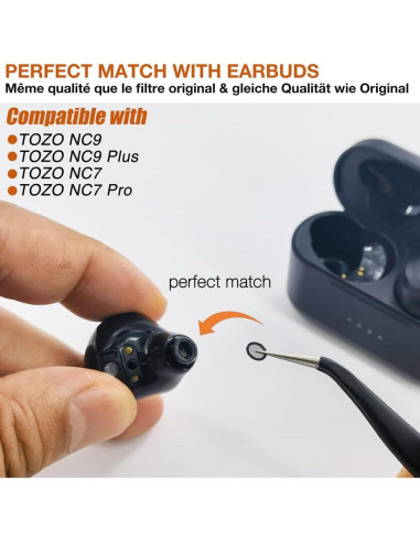 Filtro de Polvo para Auriculares TOZO NC9/NC9 Plus/NC7/NC7 Pro - 5 Pares