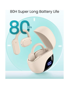 Auriculares Inalámbricos TAGRY K08 Bluetooth 5.3 IPX7 80Hrs Beige 2