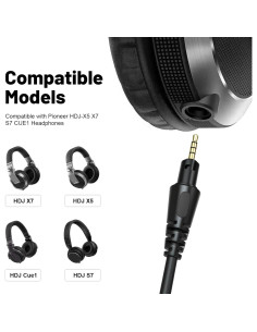 Cable de Auriculares DJ Lusgawer 2.5mm a 3.5mm con Adaptador 2