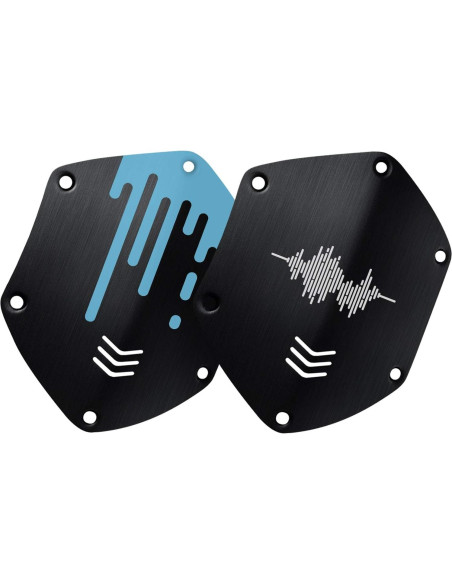 Kit de Escudos Personalizados V-MODA M-200 - Negro Cepillado