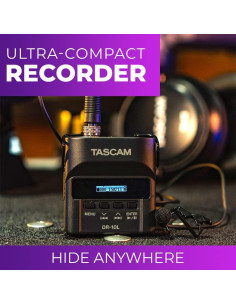 Grabadora de audio digital TASCAM DR-10L con micrófono lavalier 2