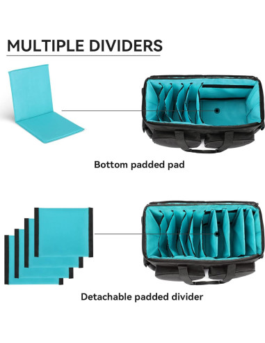 Bolsa de Cables DJ Saviour Azul - Acolchada y Ajustable