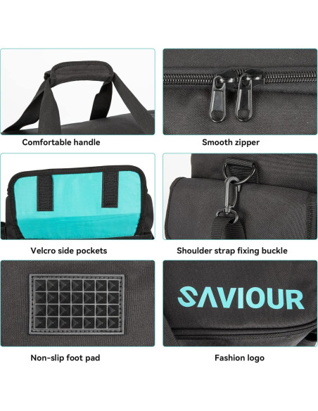 Bolsa de Cables DJ Saviour Azul - Acolchada y Ajustable