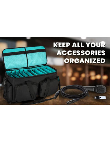 Bolsa de Cables DJ Saviour Azul - Acolchada y Ajustable