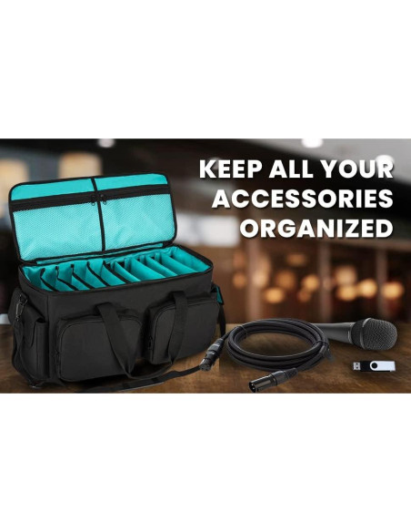 Bolsa de Cables DJ Saviour Azul - Acolchada y Ajustable