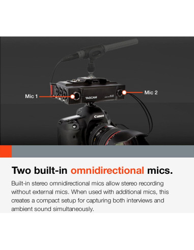 Grabadora de audio TASCAM DR-70D 4 canales XLR/TRS negra