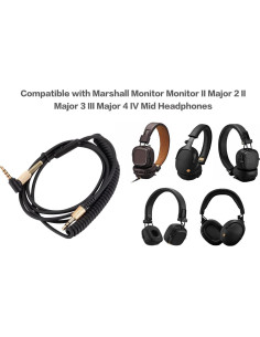 Cable de audio de reemplazo UNCLE LIGHT para auriculares Marshall 1.22m 2