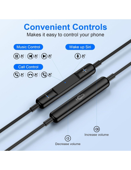 Auriculares In-Ear USB C Samsung A16 A17 A36 S25 Ultra 4 pies