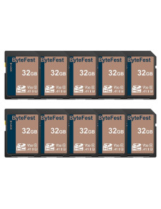 Tarjeta SD 32GB ByteFest Paquete de 10 UHS-I Clase 10 U3 V30