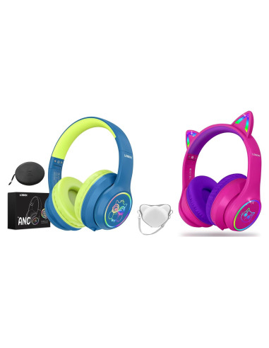 Auriculares LOBKIN Bluetooth 5.4 con Cancelación de Ruido Niños