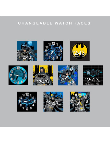 Reloj Inteligente Batman para Niños - Pantalla Táctil, Juegos y Cámara