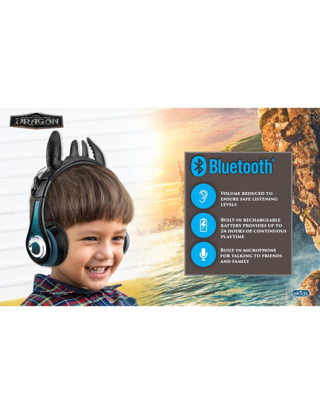 Auriculares Bluetooth eKids Toothless TD-B52 con micrófono