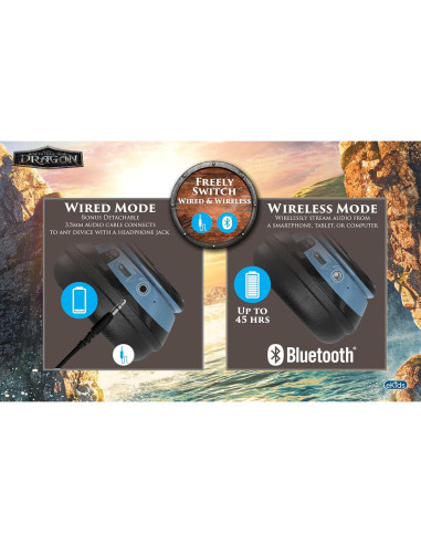 Auriculares Bluetooth eKids Toothless TD-B52 con micrófono