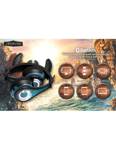 Auriculares Bluetooth eKids Toothless TD-B52 con micrófono