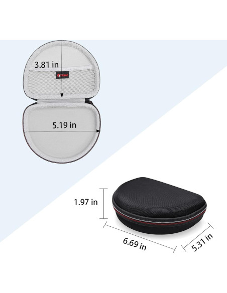 Funda Dura EVA XANAD para Auriculares JBL y Sony - Gris