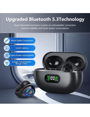Auriculares Inalámbricos Q71 HYM Bluetooth 5.3 Conducción Ósea