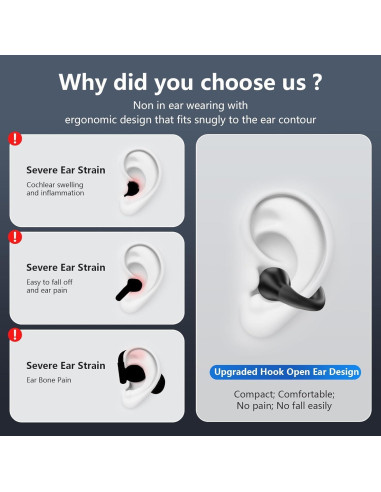 Auriculares Inalámbricos Q71 HYM Bluetooth 5.3 Conducción Ósea