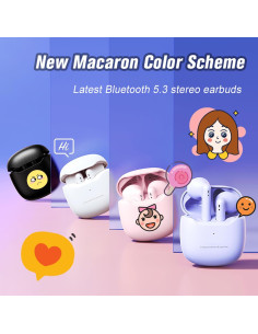 Auriculares In-Ear Inalámbricos Bluetooth 5.3 TWS-19 Rosa 2