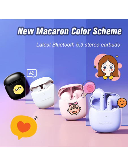 Auriculares In-Ear Inalámbricos Bluetooth 5.3 TWS-19 Rosa