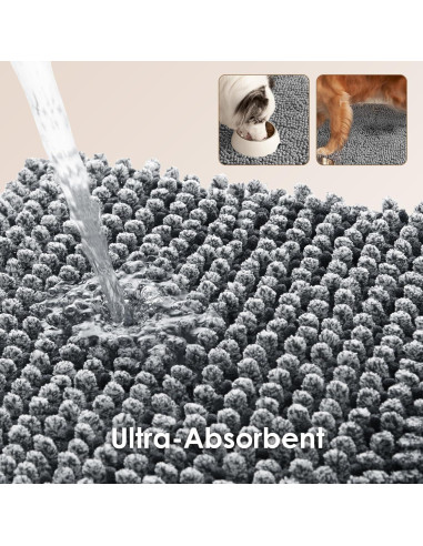 Alfombra Absorbente para Perros EHEYCIGA 61x41cm Gris