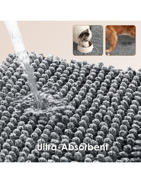 Alfombra Absorbente para Perros EHEYCIGA 61x41cm Gris