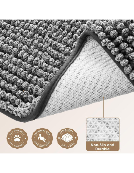 Alfombra Absorbente para Perros EHEYCIGA 61x41cm Gris
