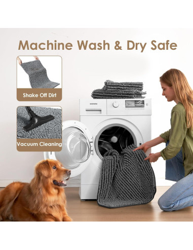 Alfombra Absorbente para Perros EHEYCIGA 61x41cm Gris