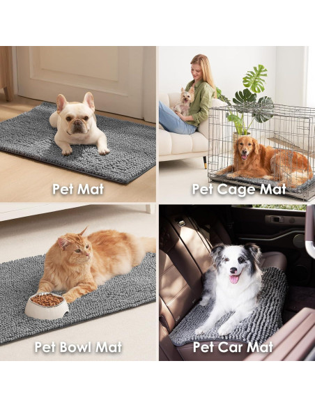 Alfombra Absorbente para Perros EHEYCIGA 61x41cm Gris