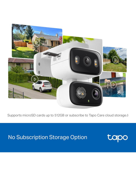 Cámara de Seguridad Tapo C246D 2K 3MP Doble Lente Pan/Tilt Cámara de Seguridad Tapo C246D 2K 3MP Doble Lente Pan/Tilt