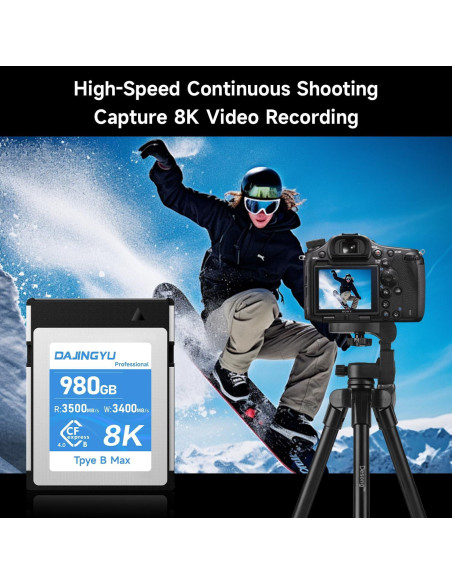 Tarjeta de Memoria CFexpress 4.0 Tipo B 980GB DAJINGYU 3500MB/s