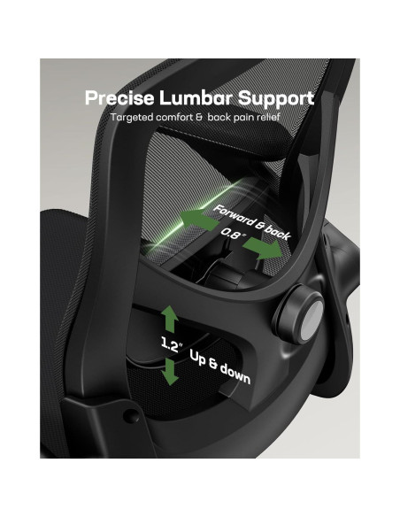 Silla de Oficina Ergonómica Marsail con Respaldo Alto y Soporte Lumbar Ajustable