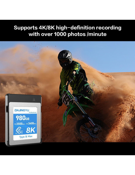 Tarjeta de Memoria CFexpress 4.0 Tipo B 980GB DAJINGYU 3500MB/s
