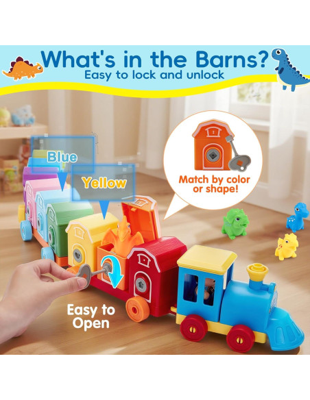 Juguete Educativo Tren Dinosaurios Tsomtto 2-4 Años Juguete Educativo Tren Dinosaurios Tsomtto 2-4 Años