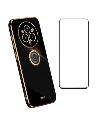 Funda TPU delgada para Realme 14 Pro+ 5G con vidrio templado