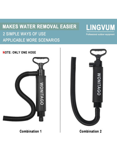 Bomba de Achique Manual LINGVUM 43 cm para Kayak y Barco