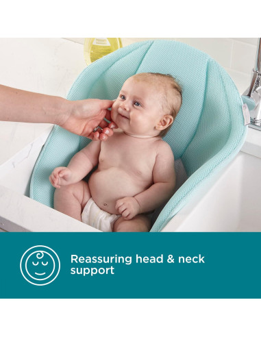 Asiento de Baño para Bebés Contornos Acogedor - Malla 3D Azul Menta