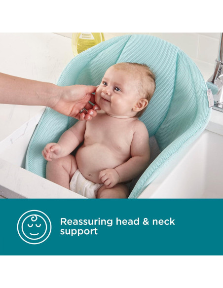 Asiento de Baño para Bebés Contornos Acogedor - Malla 3D Azul Menta