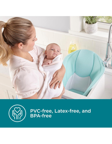 Asiento de Baño para Bebés Contornos Acogedor - Malla 3D Azul Menta