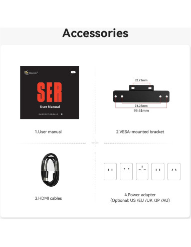 Mini PC Beelink SER5 6800U, 32GB RAM, 500GB SSD, 4K