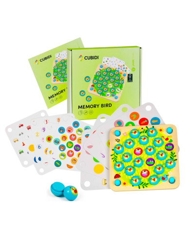 Juego de Memoria de Aves CUBIDI - Juguete Educativo 3-5 Años