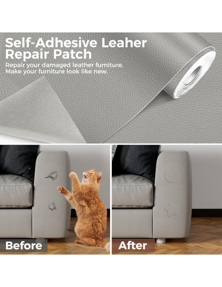 Cinta de Reparación de Cuero NRGready 40.1x299.7cm Gris Claro