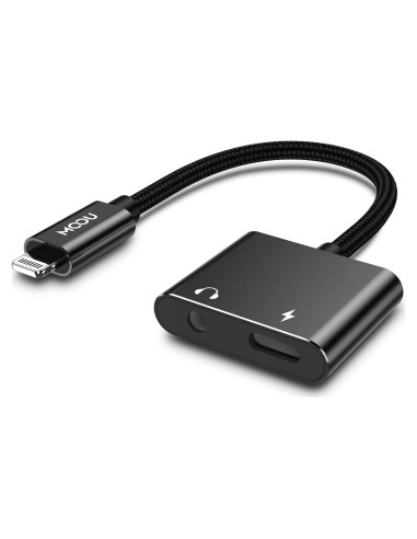 Adaptador de Audio y Carga MOOU para iPhone 2 en 1 Lightning