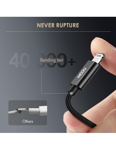 Adaptador de Audio y Carga MOOU para iPhone 2 en 1 Lightning