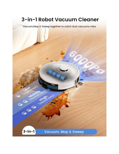 Aspiradora Robótica Lefant M2L Plus con Navegación LiDAR