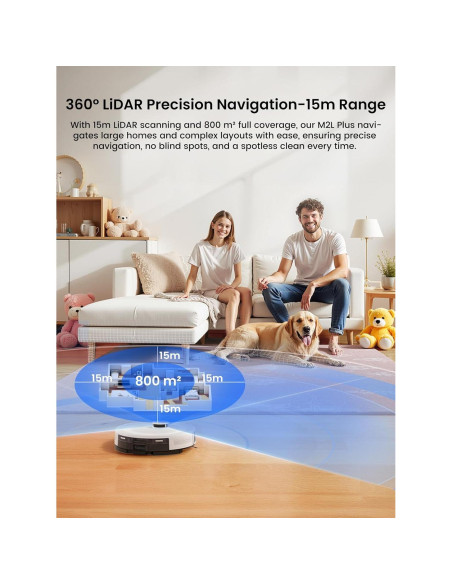 Aspiradora Robótica Lefant M2L Plus con Navegación LiDAR Aspiradora Robótica Lefant M2L Plus con Navegación LiDAR