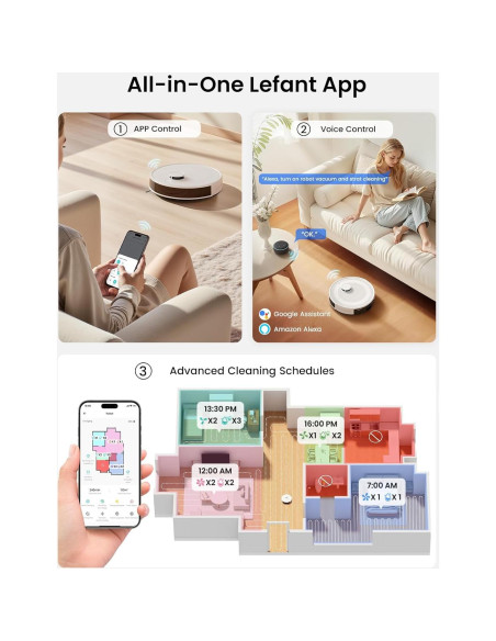 Aspiradora Robótica Lefant M2L Plus con Navegación LiDAR Aspiradora Robótica Lefant M2L Plus con Navegación LiDAR