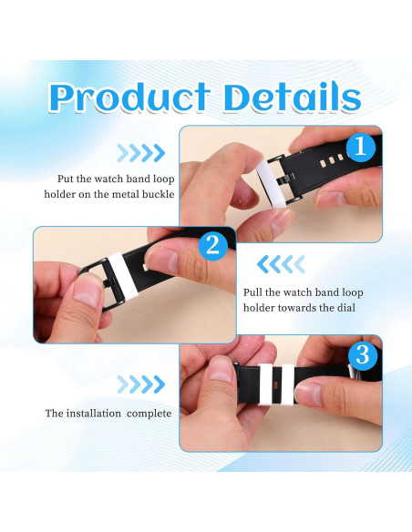 Soporte de Banda de Reloj Silicona Yuomeaz 8 Piezas 18-24mm