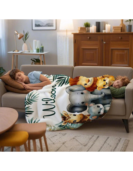 Manta personalizada para bebés Chatquidort 30x40 cm suave