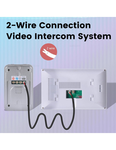 Intercomunicador de Video 7" AMOCAM 1080P WiFi 2 Hilos