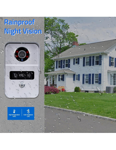 Intercomunicador de Video 7" AMOCAM 1080P WiFi 2 Hilos